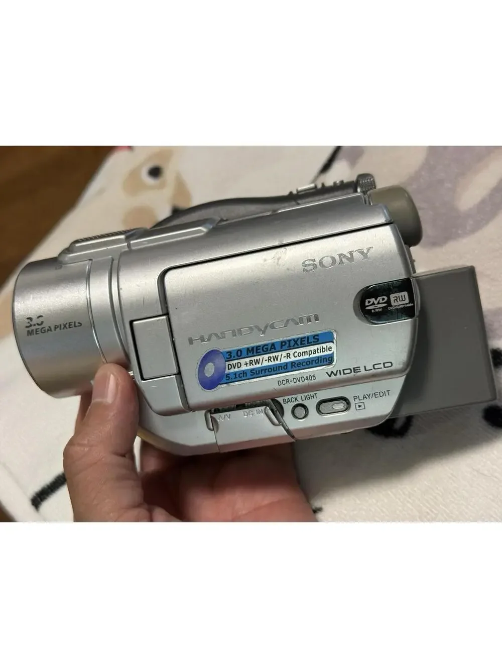 SONY HANDYCAM DCR-DVD405 WIDE LCD 3.0MP DVD CAMCORDER ( Untested ) No Power Cord